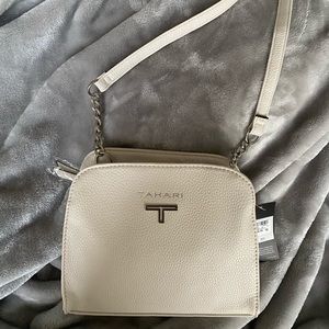Tahari white summer crossbody